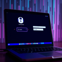 A laptop connected to a secure network setup showing VPN and Tor connections being established with network traffic visualization